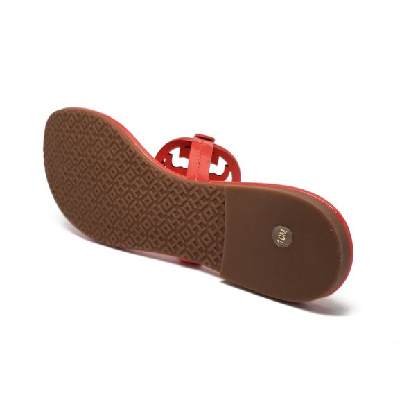 Tory Burch Miller Patent Leather Sandals in Red - Picture 9 of 10